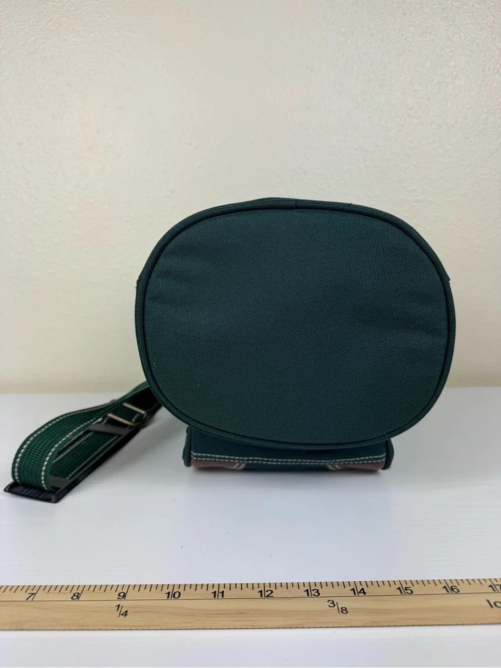 Insulated Wine Beer Bottle Carrier Cooler Tote Bag Golf Picnic 90s Green Vintage